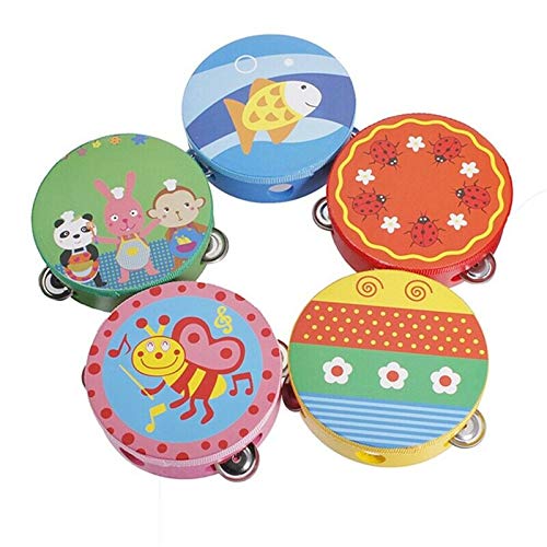 Ji and Ja® Wooden Handbell Tambourine Clap Drum Kids Toy, Musical Instrument Toy, Wooden Rattle for Baby Pack of 1 (Color May Vary) (B0D2DGFYGW) Amazon Price History, Amazon Price Tracker