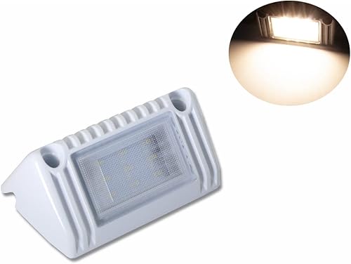 Miniatura 6 de Raycharm Lámpara de trabajo LED exterior de 5 pulgadas para caravana y barco marino, haz de inundación de ángulo descendente de 40, blanco cálido