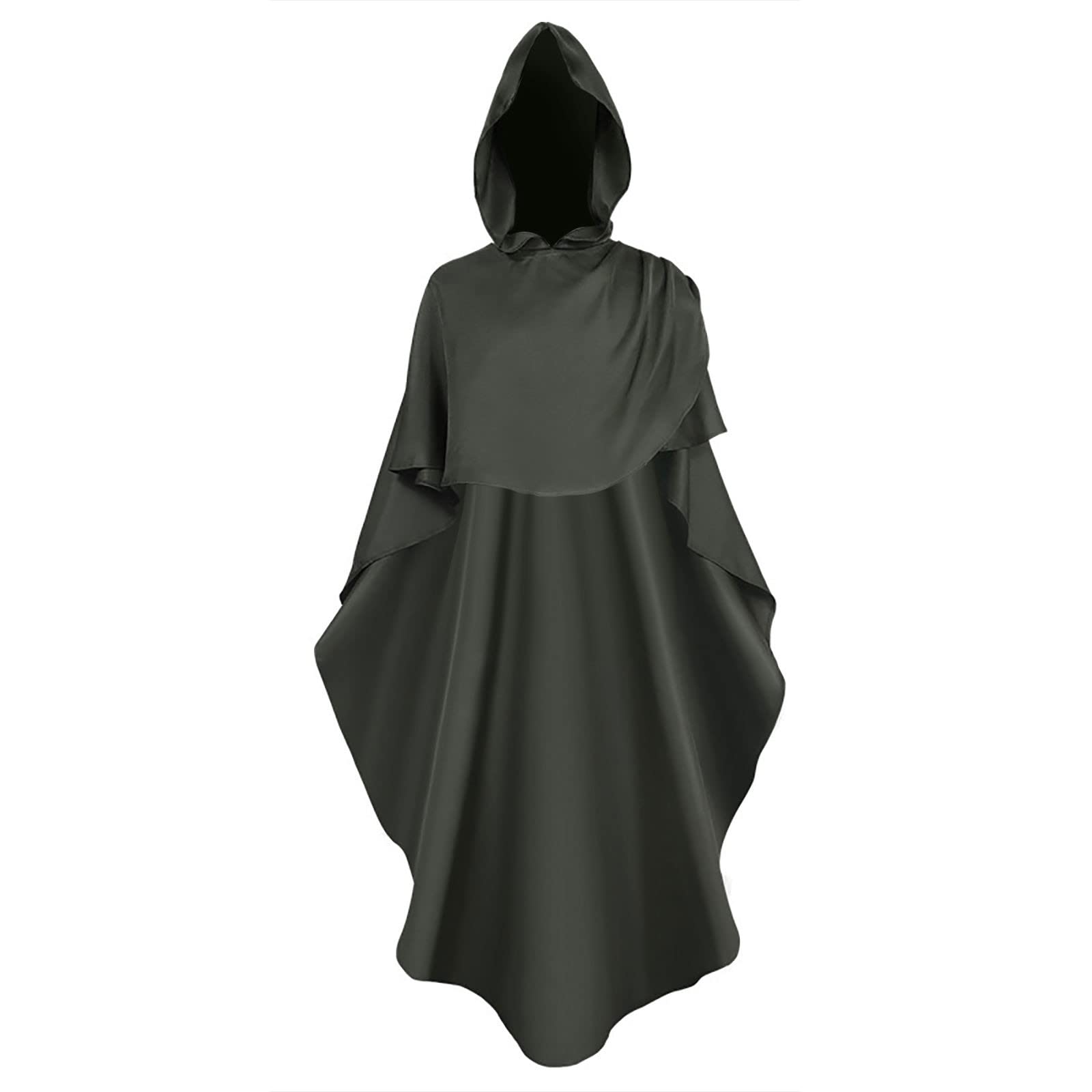 QIGUANDZMedieval Hooded Cloak for Women Halloween Cloak Vampire Witch Cosplay Costume Renaissance Gothic Cape for Masquerade