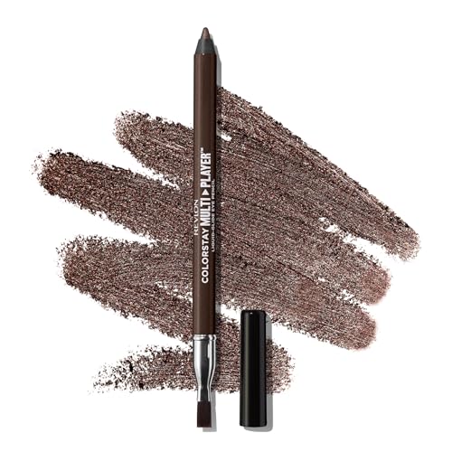 Revlon Eyeliner ColorStay Multiplayer Liquid-Glide, produit de maquillage multi-usages dôté d'un pinceau professionnel, texture crémeuse, waterproof et longue tenue,...