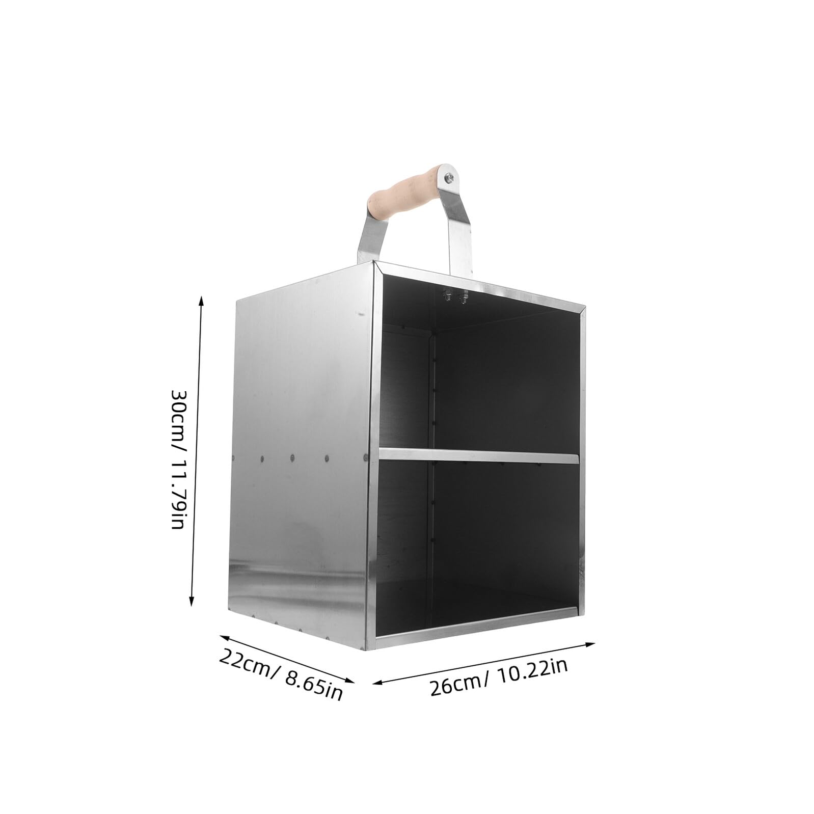 Lurrose Holzkohlebehälter mit Griff für Grillkohle Holzkohletransportbox zum Lagern und Transportieren von Grillkohle Geeignet für Camping und 