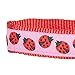 Blueberry Pet Essentials 2 Patterns Durable Pink Webbing Ladybug Designer Dog Leash 5 ft x 5/8