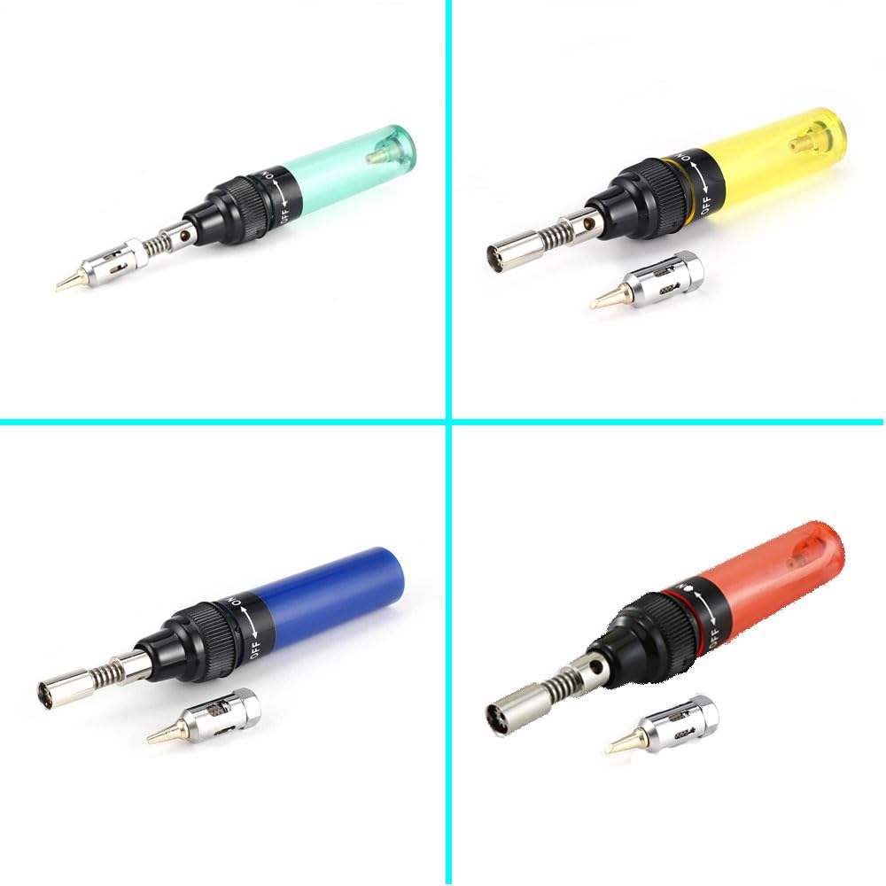 4 piezas de soldador de gas butano, herramienta de soldadura de gas butano, soplete de gas butano, herramienta de soldadura (4 colores)