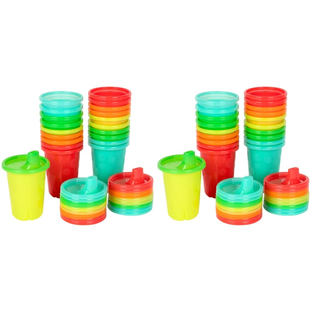 The First Years Take & Toss Spill Proof Sippy Cups Rainbow Party Pack Reusable Toddler Cups
