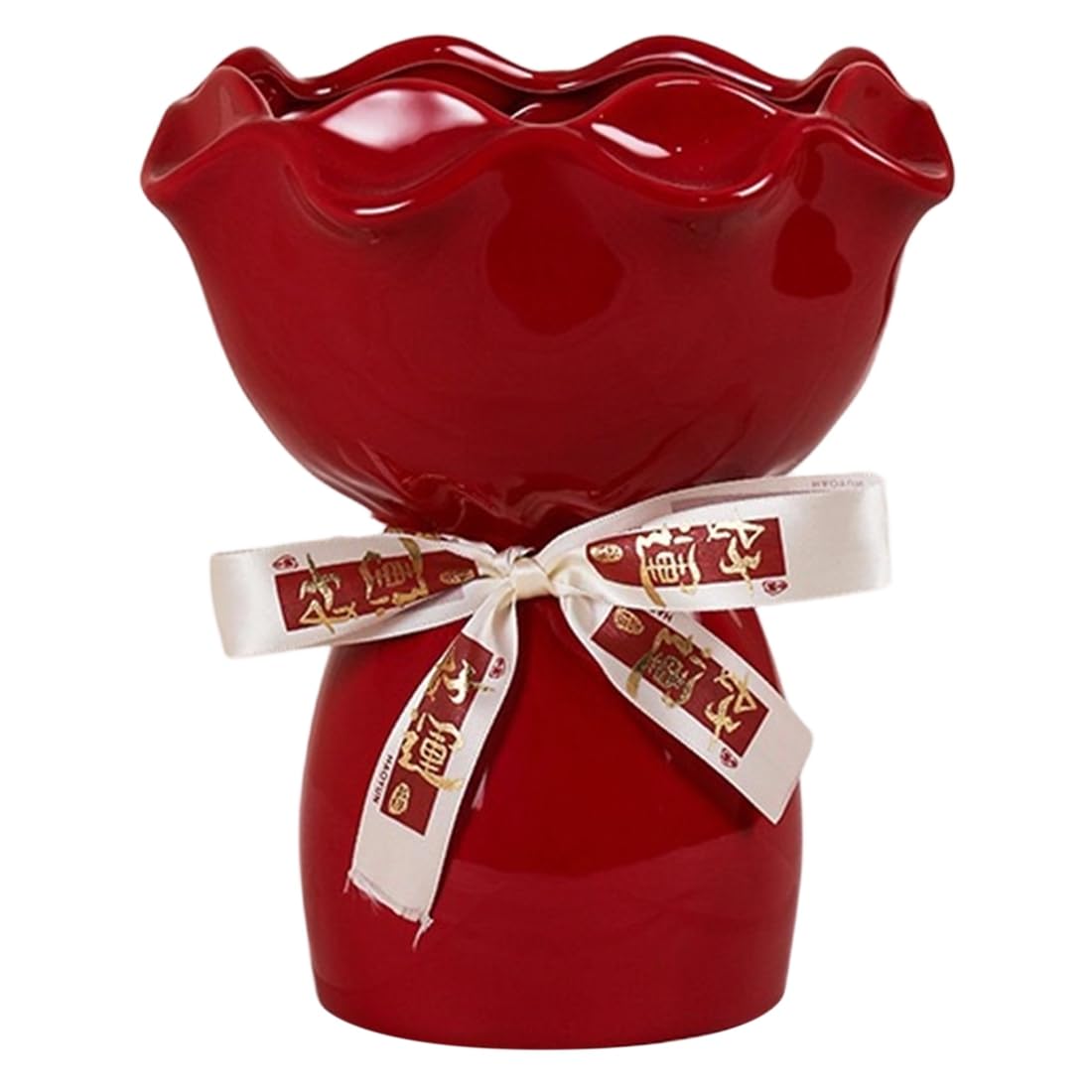 CTRLZS Ceramic Vase for Home Desktop Flowers Bouquet Shaped Rose Flower Decorative Floral Vase for Room Aesthetic Greeting