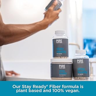 Pure for Men - The Original Vegan Cleanliness Fiber Supplement, 60 Capsules - Proven Proprietary Formula