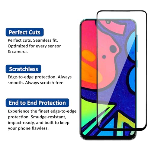 Image of AIBEX Tempered Glass for Samsung F62 5G| 9H Hardness | Anti-Glare & Anti-Fingerprint | Water Resistant | Edge-to-Edge Full Screen Protector | Bubble-Free Installation