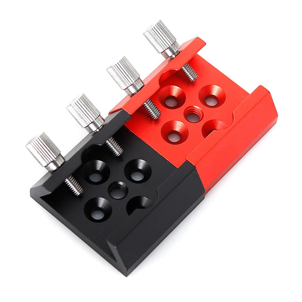 2 Bases Para Buscador De Telescopios, Ranura En T Y Rosca 1/4", Color Rojo - Compatible Con Monturas Astronómicas