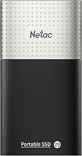 Netac 1TB Portable SSD USB 3.2 Gen 2 (10 Gbps, Type-C) Up to 550MB/s Read 450MB/s Write Speed External Solid State Drive Backup Slim Drive for File Storage/Business Travel Essential Low Noise, Z9