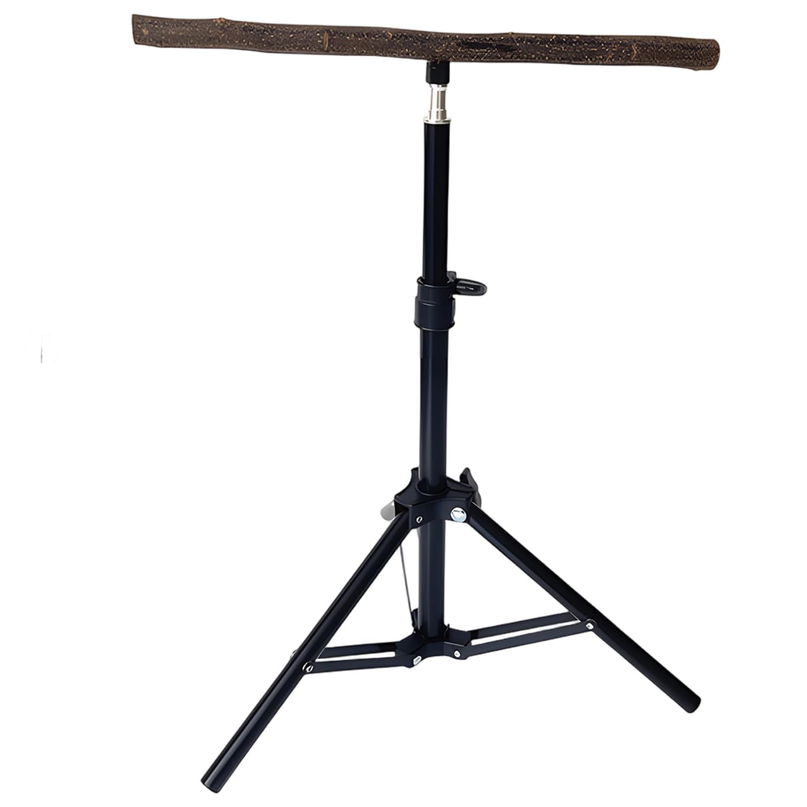 Perchoir pour oiseaux réglable, support trépied portable de 15,7 à 29,5 in, bois naturel de 15,0 in pour oiseaux de taille moyenne, pliable pour perroquets, usage intérieur et extérieur