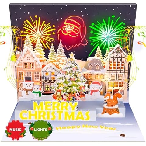 Musical Christmas Card with Lights Cover