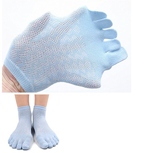 ZAKASA Womens Toe Socks Funny Cat Dog Print Cotton Five Finger Socks Novelty Athletic Running Crew Ankle Socks Size 6-94