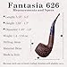 Savinelli Fantasia Collection - Mosaic Pattern Hand Crafted Wood Briar Pipe, Made in Italy, 6mm (Brown 626)