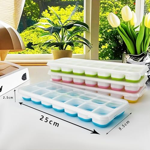 Xcdhemde Eiswürfelform Silikon mit Deckel, 4er-Pack Eiswürfel Form LFGB-Zertifiziert, Silikon Eiswürfelschalen 30 Fach, Ice Cube Tray für Cocktails Whisky Wein Fruchtpürees Eistee Kaffee