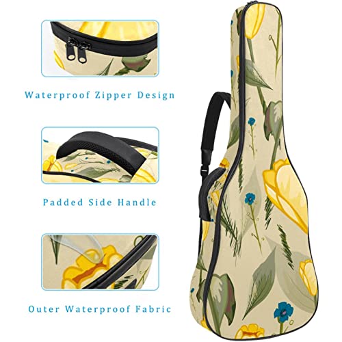 Housse de transport étanche pour guitare avec bandoulière réglable Motif fleur jaune, Multicolore 01., 42.9×16.9×4.7 in… - Les Beatles, Paul McCartney, John Lennon, RIngo Starr, George Harrison Housse de transport étanche pour guitare avec bandoulière réglable Motif fleur jaune, Multicolore 01., 42.9x16.9x4.7 in… – Image 5