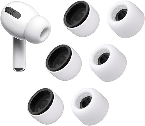 3 pares-S TRI - Almohadillas de repuesto para AirPods Pro y AirPods Pro de 2 generación compatible con el modo ANCTransparencia, puntas de silicona