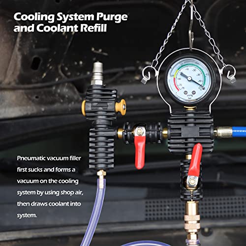 Dkwoeshg Coolant System Vacuum Refiller Kit - Engine Cooling System Radiator Purge & Fill Tool For Automotive Water Tank Filler With Adapter Hoses #TOP4