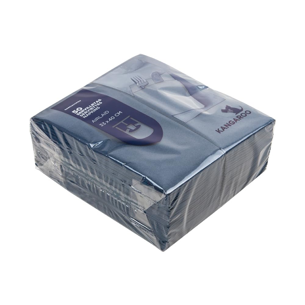 García de Pou 50 Unidades - 213.89 Servilletas Cangurito, 55 G/M2, 33 x 40 cm, Azul Marino Airlaid