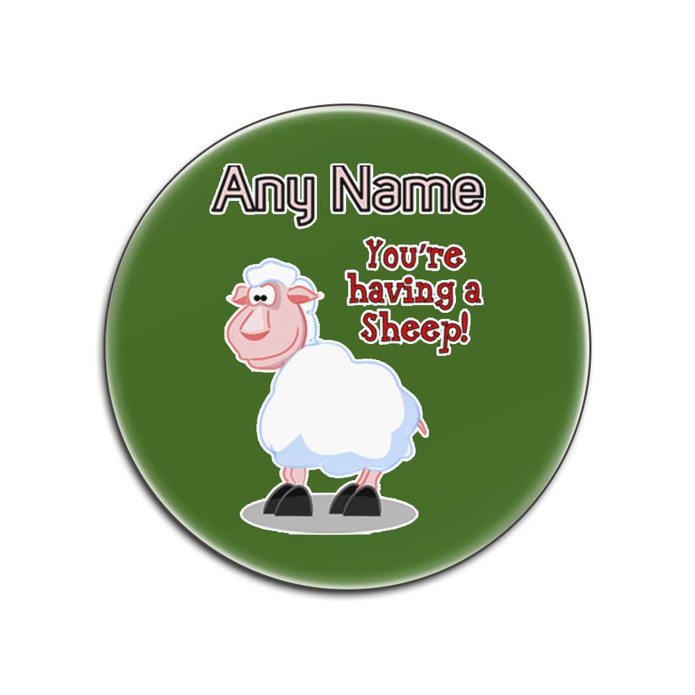 Dessous-de-verre You are Having a Sheep ronds blancs et verts | Lot de 4