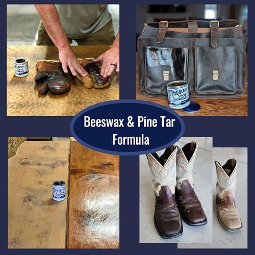 Huberd's Shoe Grease 7.5 oz, Leather Conditioner and Waterproofer for Boots, Shoes, Saddles, and Gear. Beeswax and Pine Tar Formula. Since 1921. - Image 4