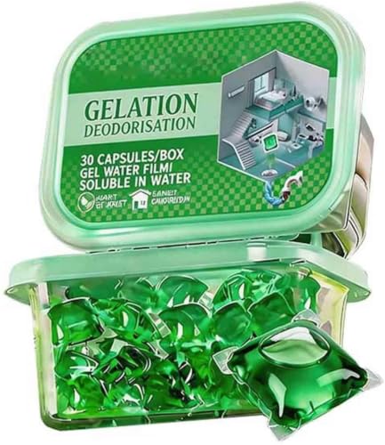 Drain Odor Eliminator Pods, Bio-Enzyme Sewer Pipes Capsules，1Box