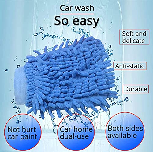 Image of Gloves Microfiber Multipurpose Wash Gloves Multi Color (18X13X2cm) (Pack of 6)