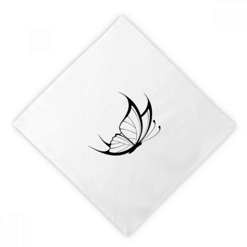 Servilletas de tela reutilizables de 2 piezas con diseño vintage de mariposa negra