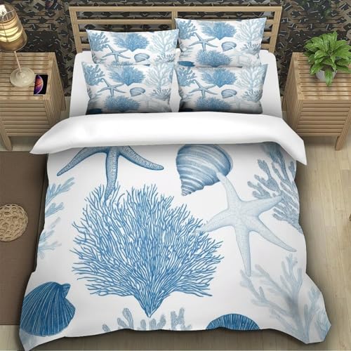 Parure de lit vagues océaniques en microfibre premium double - 5