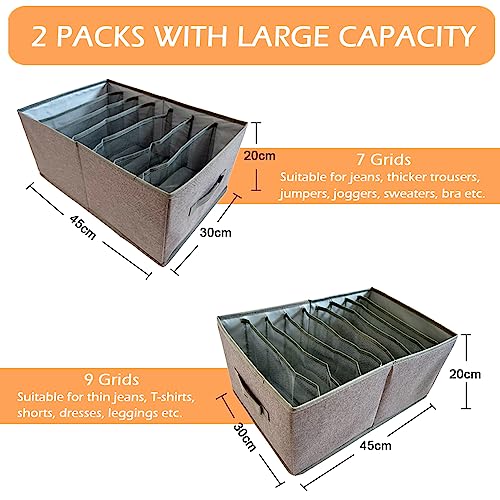 QINGGENG Extra-Large Wardrobe Clothes Storage Organiser with Dividers for Jumper Jeans, Trousers, Shirts, Pants - Image 4