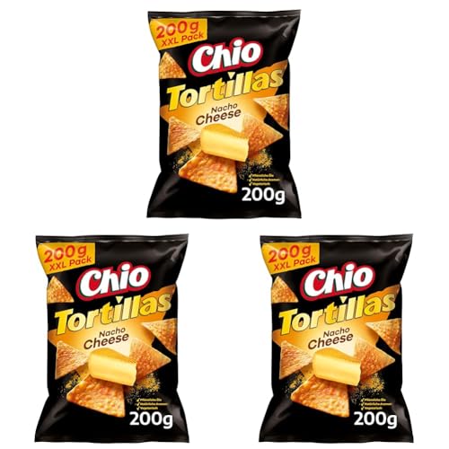 Chio Tortillas Nacho Cheese Style 200g (Packung mit 3)