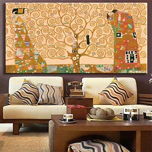 Broderie diamant Arbre Gustav Klimt grande taille 70x200cm kit complet pour strass 5D