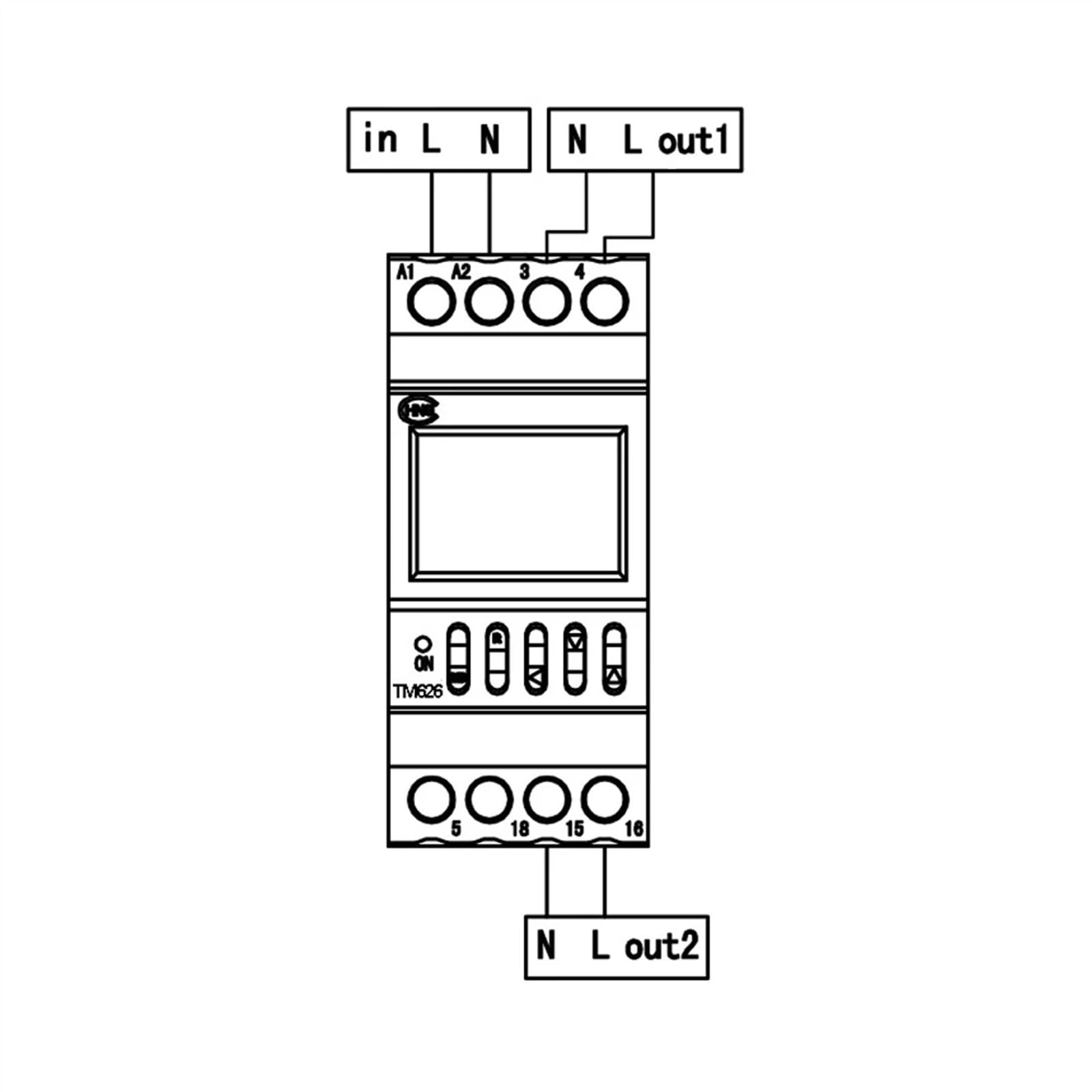 12 V Salida de Dos Grupos Control Separado 7 días Semanal Programable 2 Canales Temporizador Tiempo de Interruptor Min. Reloj de intervalo de 1 Segundo