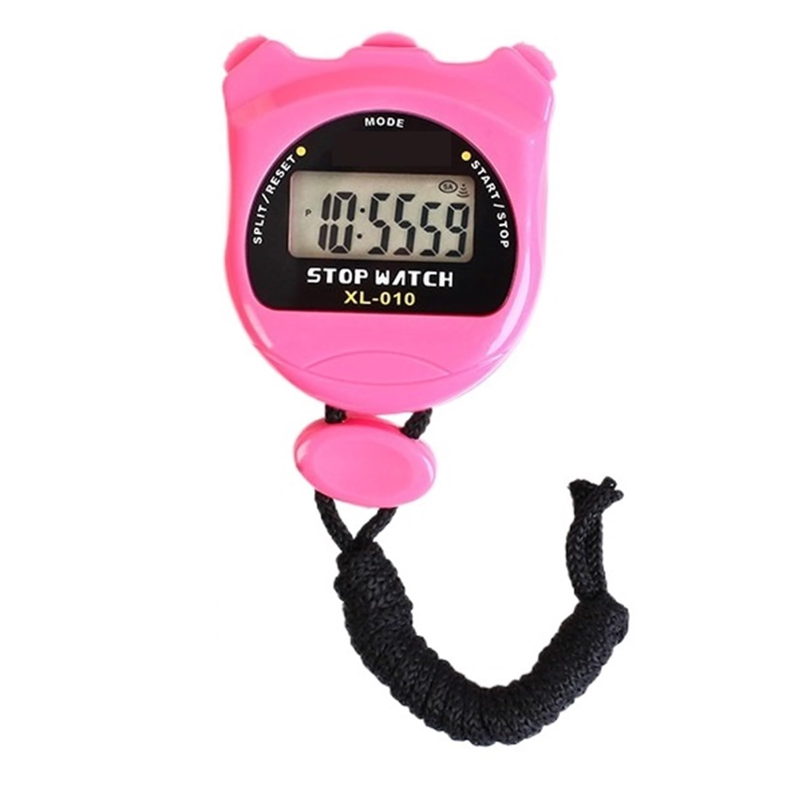 stopwatch, Single Row Two Channel Sports Fitness Timer Running Track(Pink)