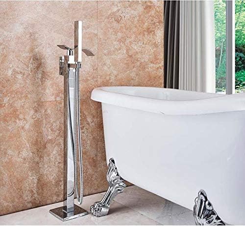 Ensemble de douche de bain carré en laiton avec pied de griffe - 6