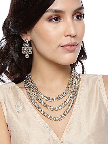 Women's Toned Layer Traditional Necklace Set