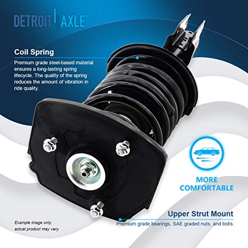 Image of Detroit Axle - Struts Kit for 2004-2008 Pontiac Grand Prix 2005 2006 2007, 4 Front & Rear Struts w /Coil Spring, 2 Lower Ball Joints, 4 Inner & Outer Tie Rods, 2 Sway Bar Links Replacement