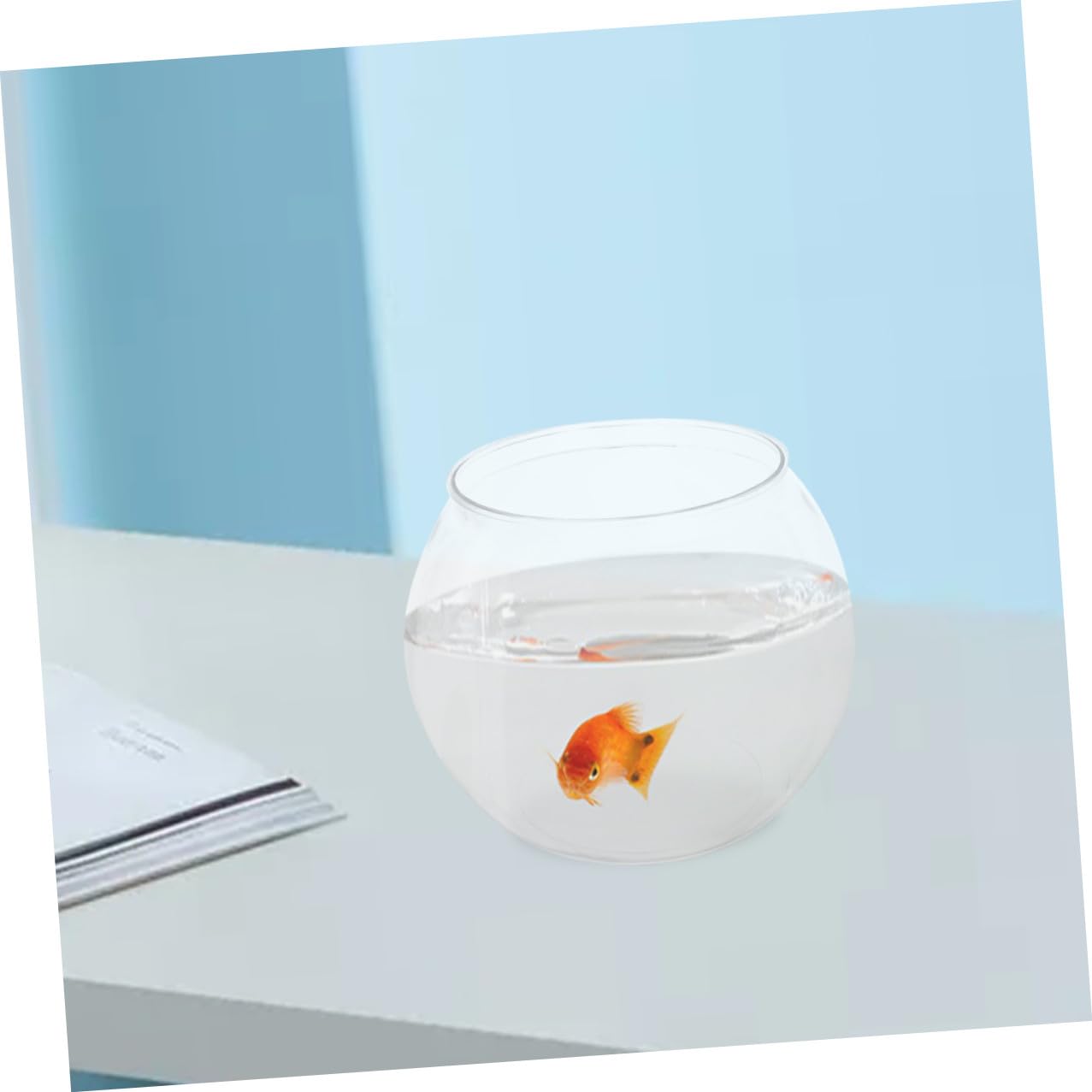 Abaodam Pecera De Paisaje Transparente De Mesa Pecera para Peces De Colores para Escritorio Esférica