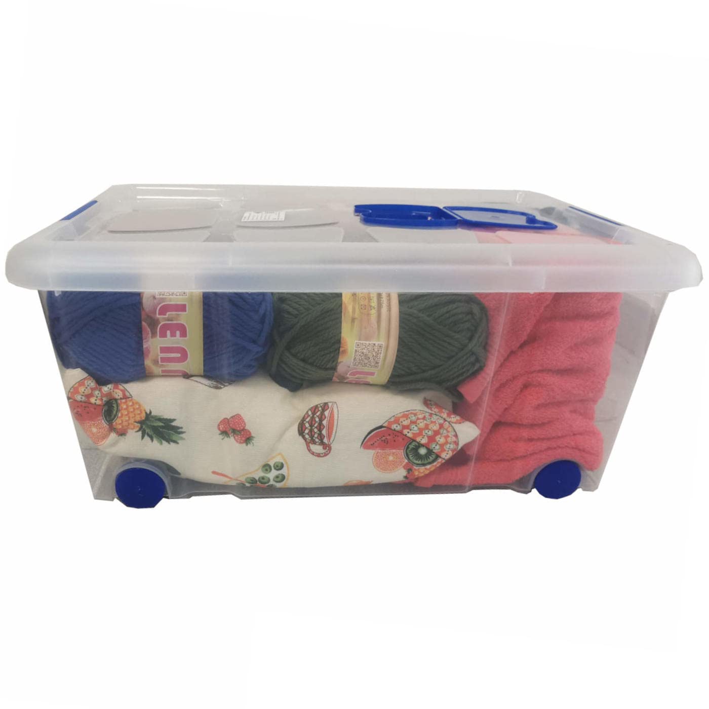 Acan Tradineur - Pack de 6 Cajas de Almacenamiento - Fabricado en plástico - Contenedor para almacenar Libros, ropa, mantas - N.º 3-25,7 x 58,5 x 39,5 cm - 36 Litros