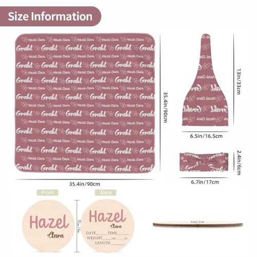 Image of Personalized Baby Blanket, Custom Swaddle Blanket for Newborns with Name, Customized Baby Blanket for Boys and Girls, Ideal Personalized Baby Gifts for Newborns and Baby Showers (Name with Icons)
