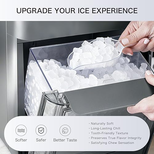 Large Capacity Ice Makers Countertop One-Click Operation Self-Cleaning Portable Ice Maker 41lbs/24H with There is A Detachable 3L Water Tank Ice Machine for Home,Bar,Office