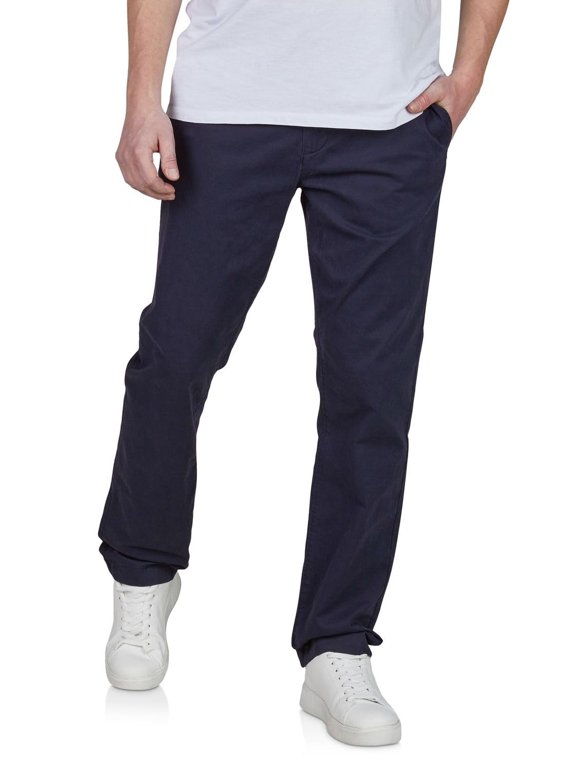 TOM TAILOR Chino Hose Herren Regular Fit Stretch Stoffhose Einfarbig Beige Blau Navy Grün 30 31 32 33 34 36 38