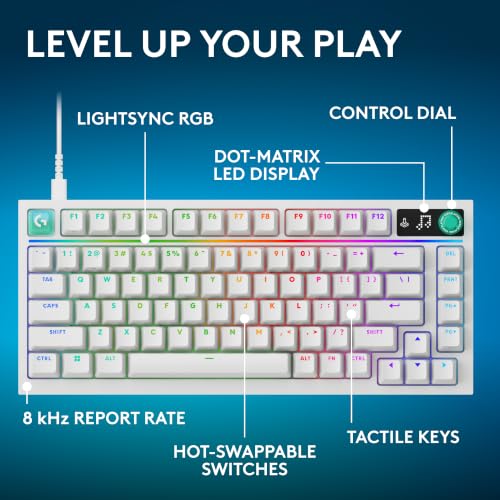 Logitech G316 X 75 Gaming Keyboard, Tactile Switches - White - image 2