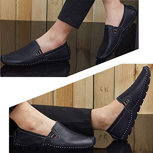 Image of Men's Driving Shoes Leather Slipper Casual Slip on Loafers