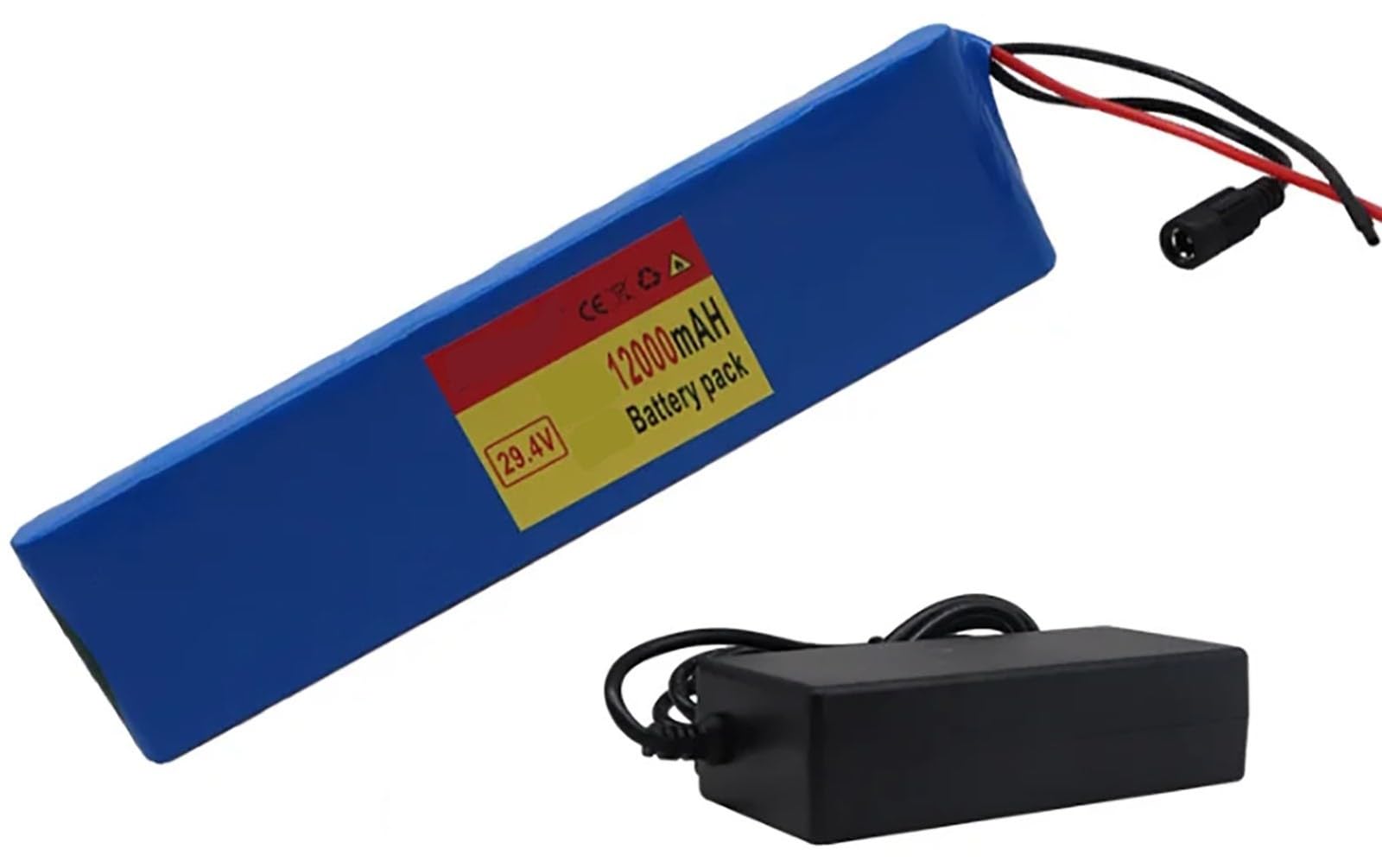 Batterie De Vélo Électrique 24V 12Ah Ebike Battery avec Chargeur 29.4V 7S2P Batterie Haute Puissance Remplaçable Étanche Batterie pour 50W-350W Moteur