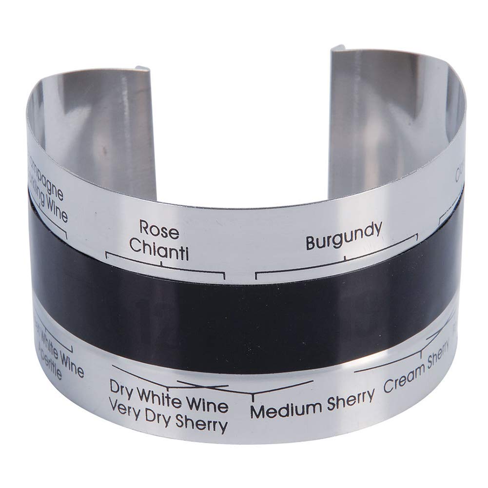 DCDEAL2 Pack Creative Stainless Steel Wine Bracelet Thermometer