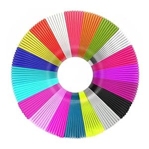 3D Pen Filament Refills PLA, 20 Colors, 5m Each Total 100m, 1.75mm 3D Printing Pen Filament,No Smells Filament for Most…