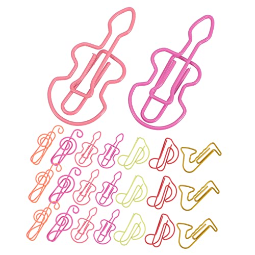 OFFSCH 60個音符 ペーパークリップ 属製 多目的 スクール オフィス 学校用品 事務用品 書類整理 ファイル止め 装飾用 ノートやカレンダーの留め具