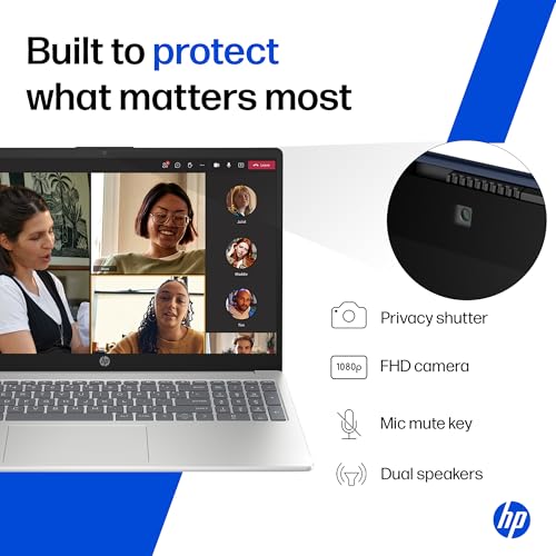 Image of HP 15, AMD Ryzen 5 7520U (16GB DDR4, 512GB SSD) FHD, Anti-Glare, Micro-Edge, 15.6'' /39.6cm, Win11, M365 Basic(1yr), Offic24, Silver,1.59kg, fc0806AU, FHD Camera w /Privacy Shutter, Backlit Laptop