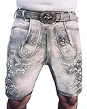 ✅ EXTRAS IM LIEFERUMFANG - Herren Trachtenhose Wildbock mit praktischem Buttons und passendem Gürtel mit Metallschnalle im Hirsch motiv.