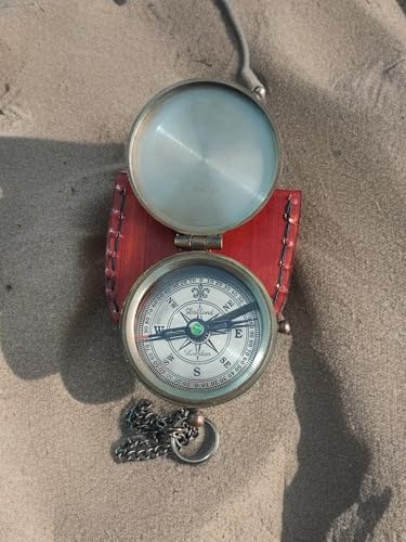 Brújula de latón grabada con cita inspiradora - Brújula de bolsillo vintage con estuche de cuero - Regalo para hijo de papá o mamá para cumpleaños, graduación, despliegue, Navidad - Recuerdo para hijo miniatura 6